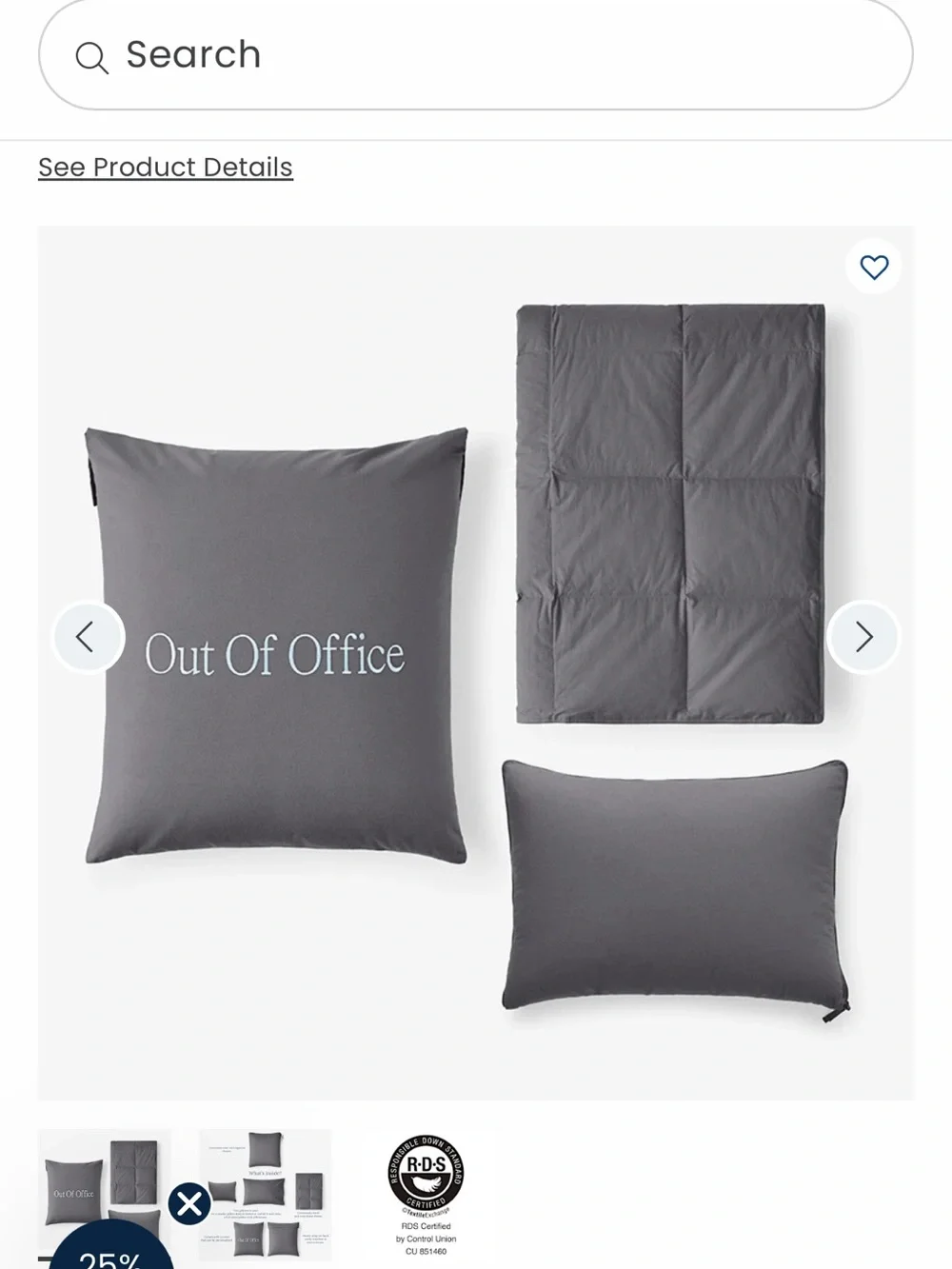 The Company Store Lacrosse Travel Gray Pillow and Throw Set NWT
